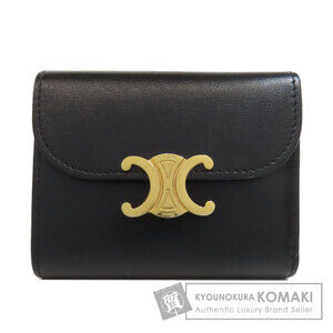 Celine Triomphe Flap Bifold Wallet Leather